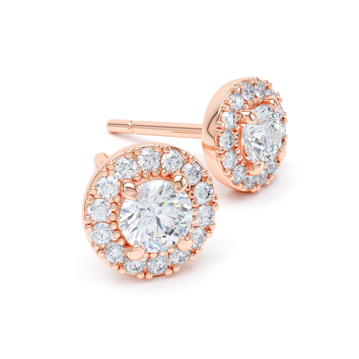 Halo Diamond Earrings