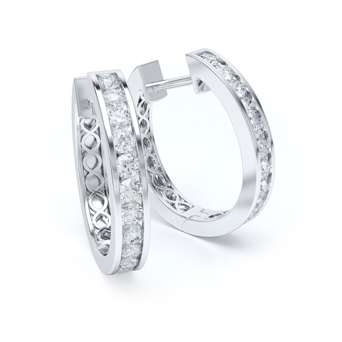 Diamond Hoop Earrings