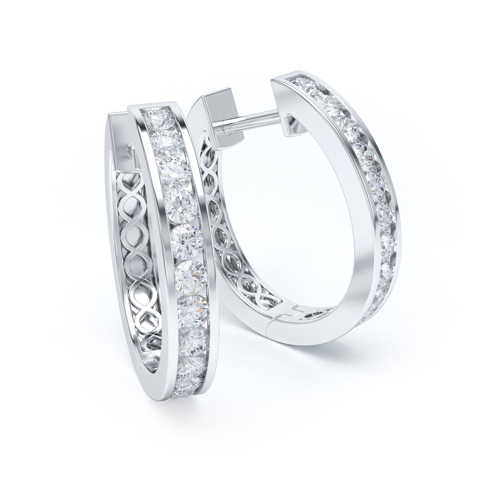 Diamond Hoop Earrings