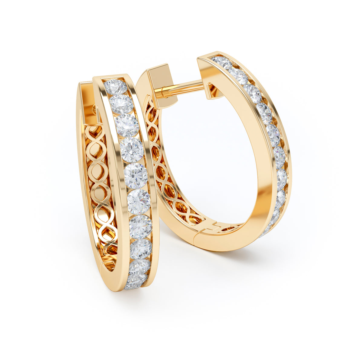 Diamond Hoop Earrings