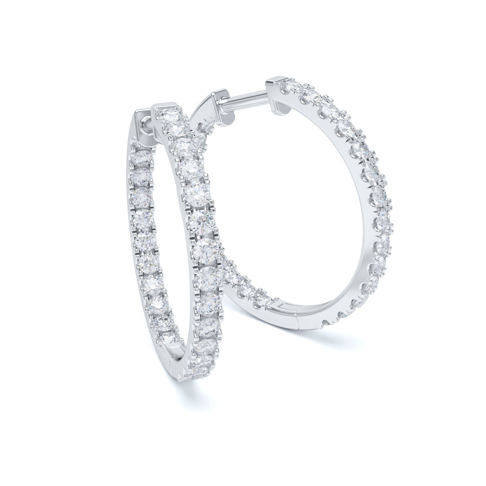Diamond Hoop Earrings