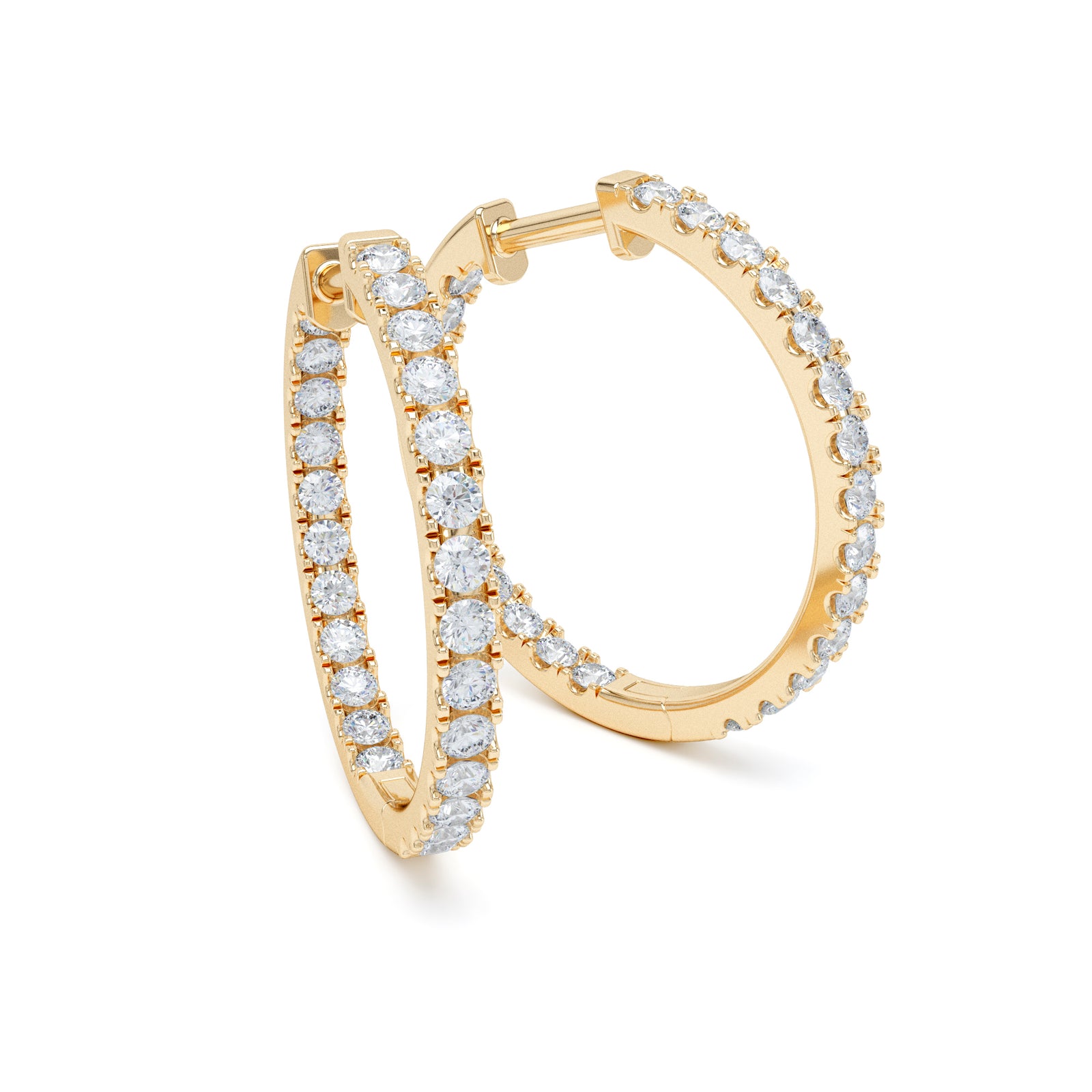 Diamond Hoop Earrings