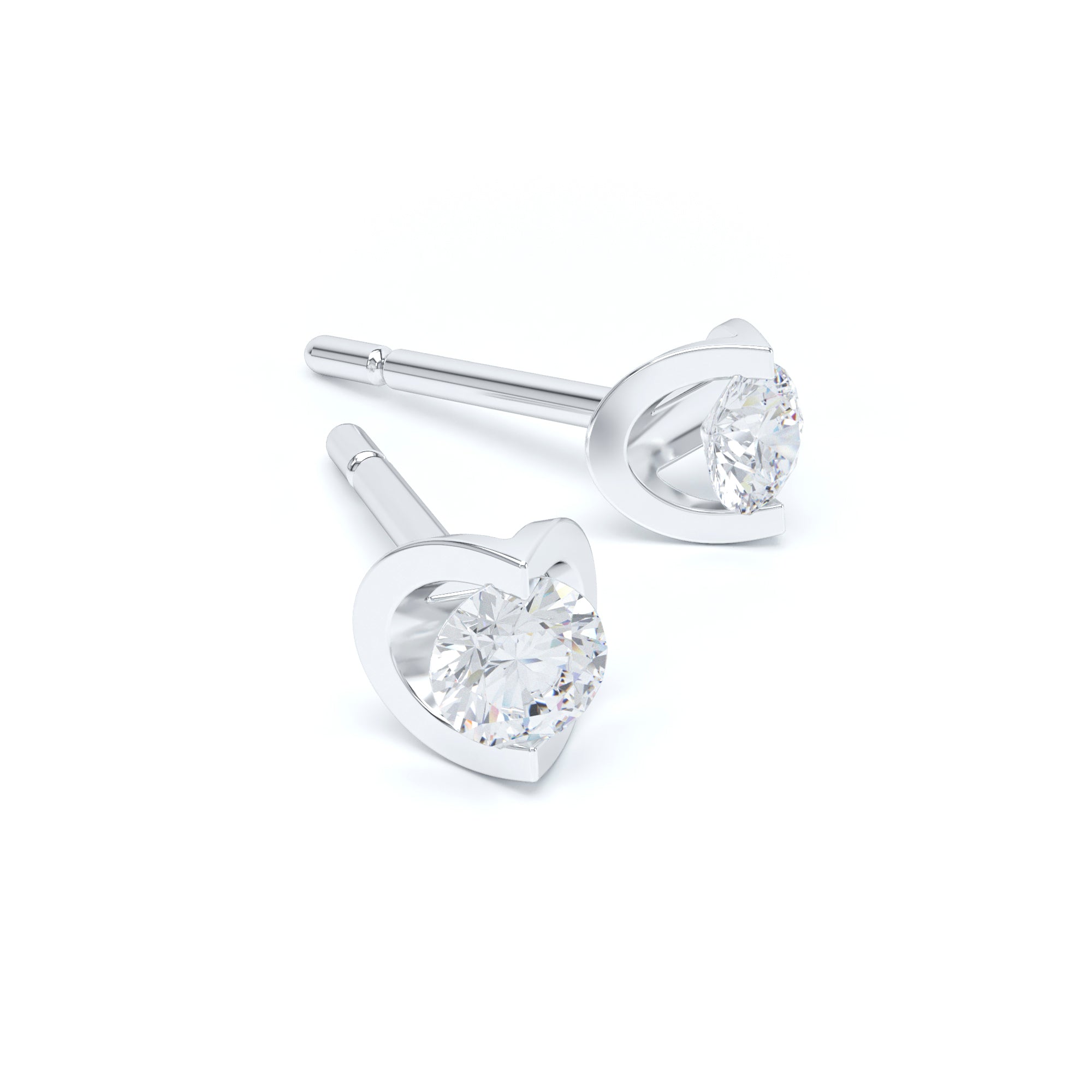 Diamond tension set earrings