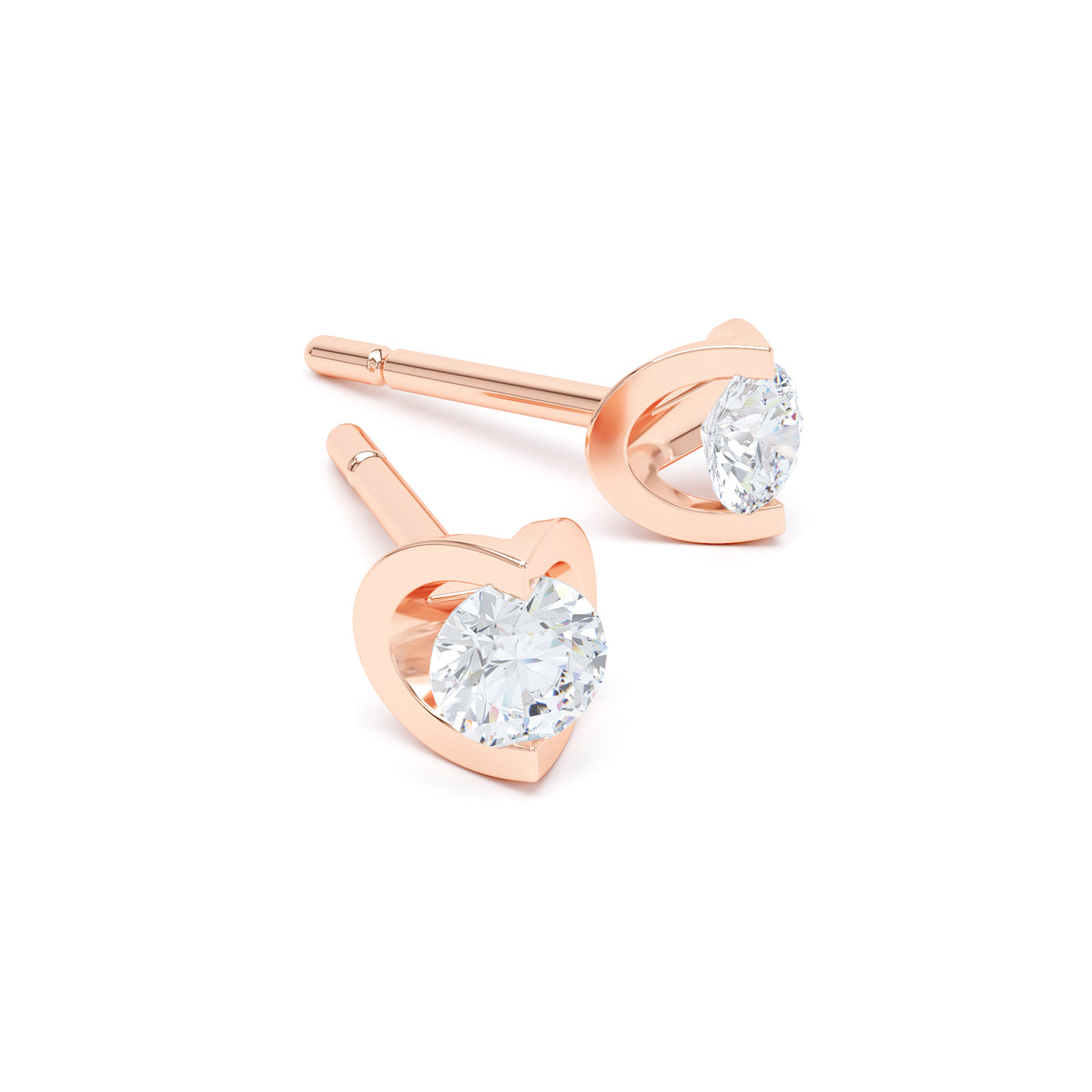 Diamond tension set earrings